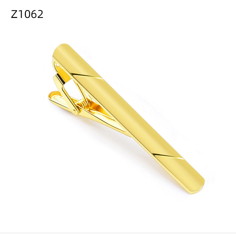 5.8x0.6cm Colourful Tie Clip for Men Metal  Copper Simple Bar Clasp Practical Black Navy Blue Necktie Clasp