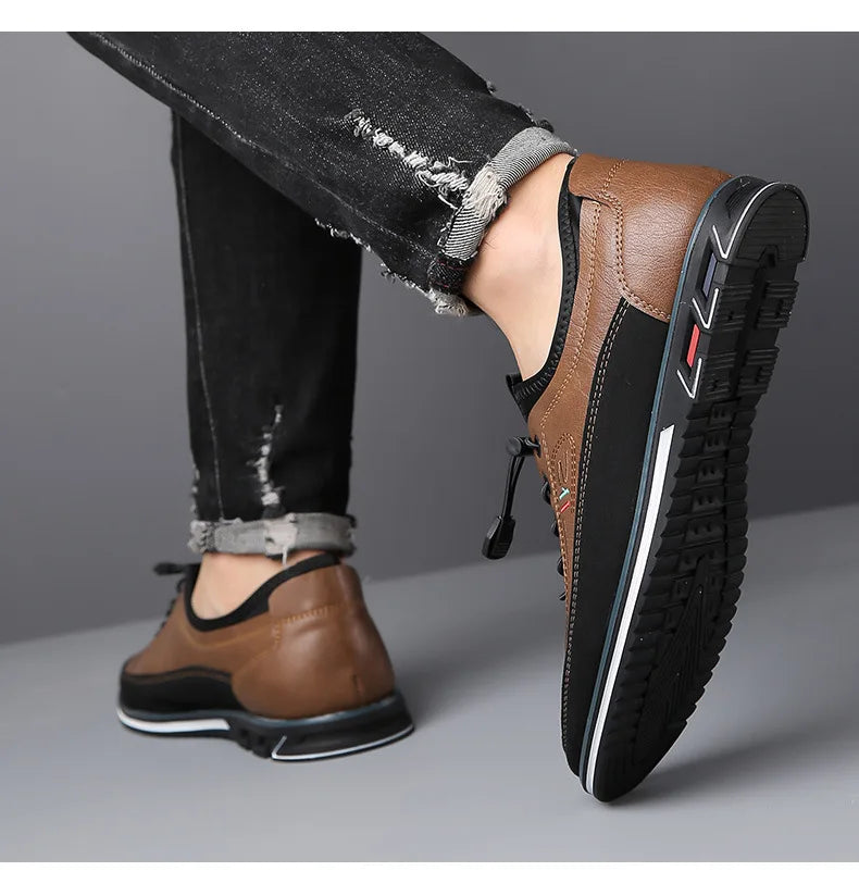 Men Dress Shoes Comfort Business Casual Oxford Shoes Fashion Dress Sneakers Office Working Walking Premium Leather Derby Shoe