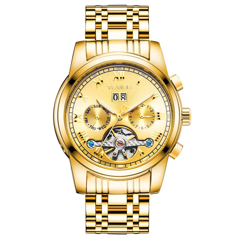 TEVISE Mechanical Watch for Man Top Brand Luxury Watch Stainles Steel Business Waterproof  Luminous Wristwatch