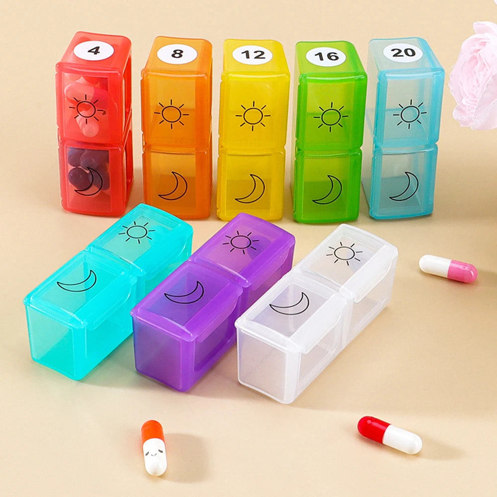 Monthly Pill Organizer 2 Times A Day - 30 Day Pill Box AM PM, One Month Medicine Organizer Twice Daily, Case To Hold Vitamins