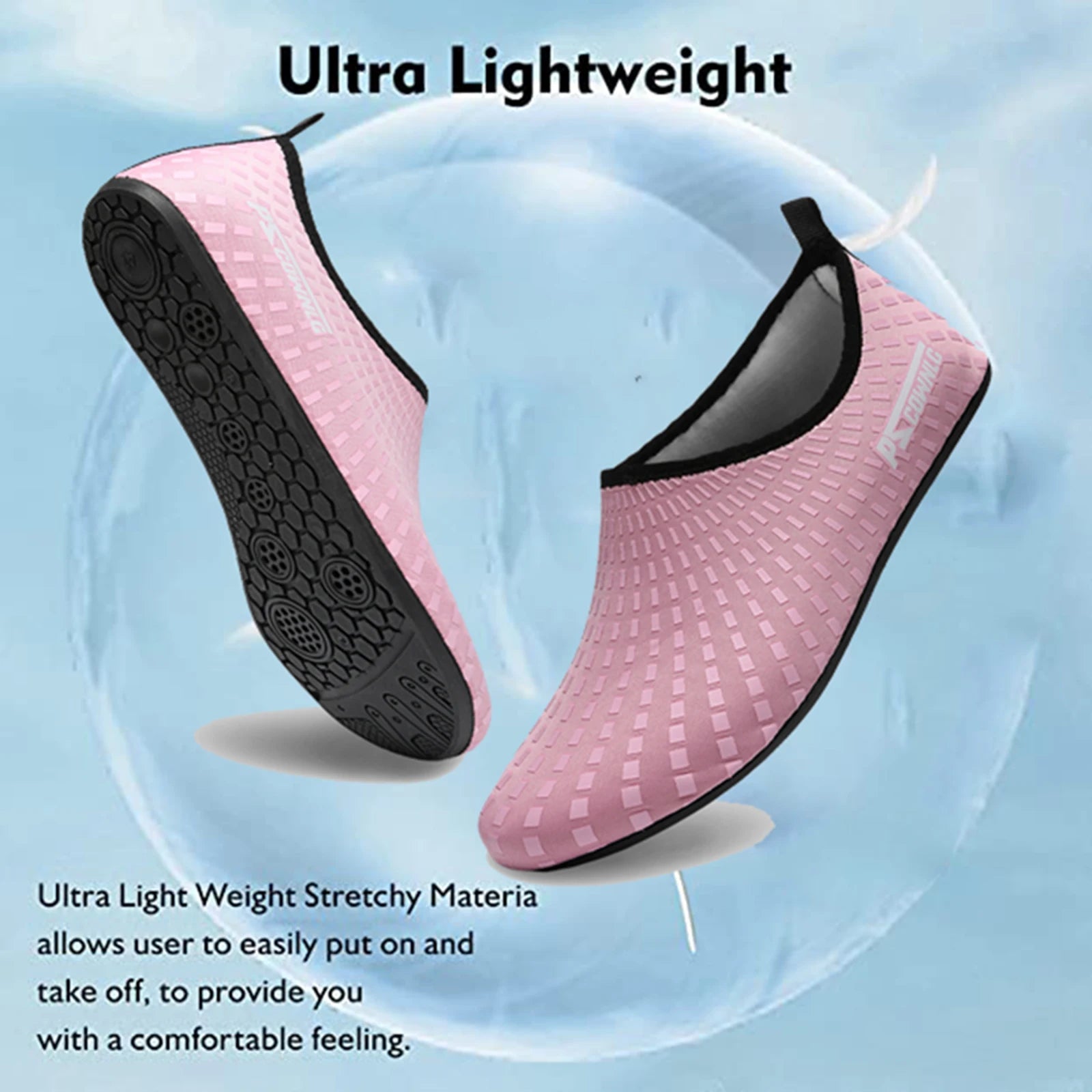 Quick Dry Water Shoes Rubber Sole Diving Shoes Unisex Beach Swimming Diving Socks Non-Slip Seaside Surfing Adult Kids Socks