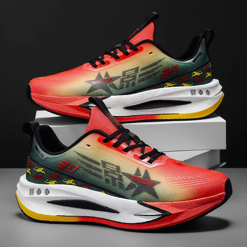 Men's Fashionable Sports Shoes, Non-Slip and Durable Tennis Shoes - Traditional Footwear - Road Running Shoes - Fitness Training Shoes - High-Top Non-Slip Soles - Suitable for All Seasons - Unisex Design