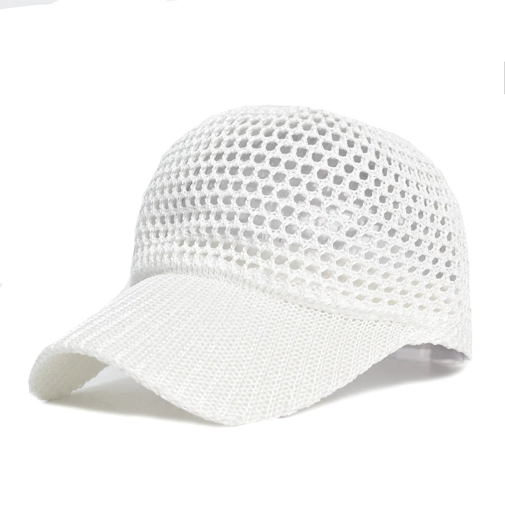 Men Fishing Hat Summer Full Mesh Baseball Cap Unisex Trucker Cap Trucker Caps Quick Dry Golf Running Hat Adjustable Snapback Hat