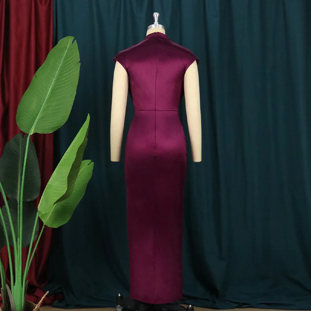 women's casual dresses draped fashion Woman clothes long wedding summer prom female evening dresses elegant party dresses hxy306