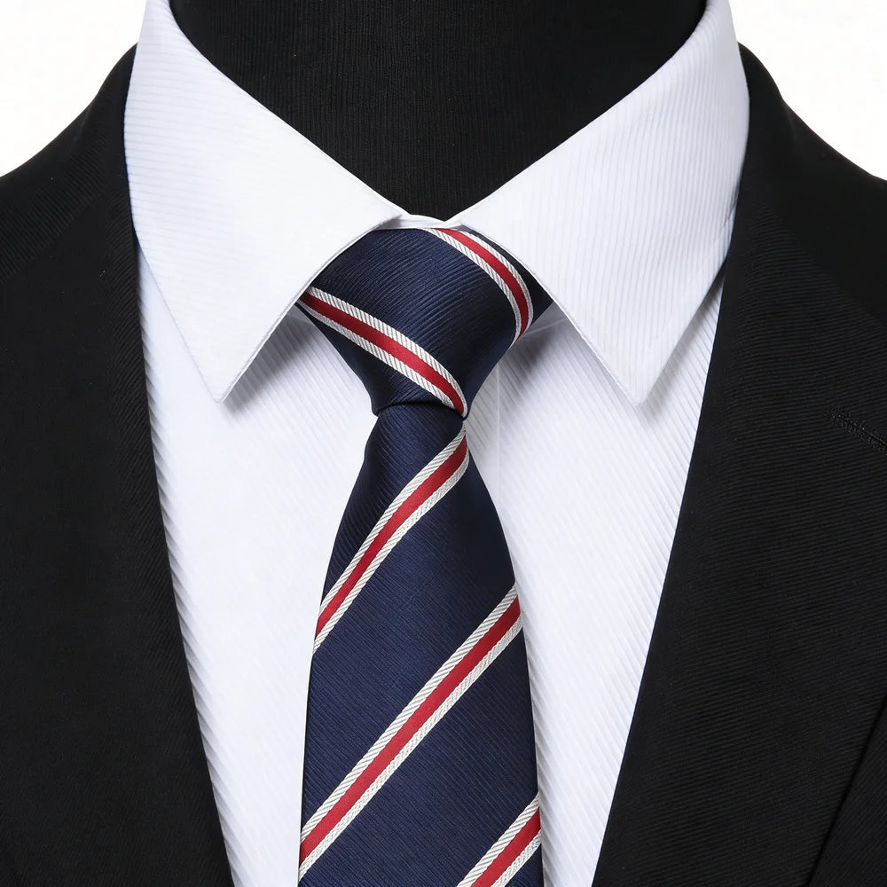 Fashion Ties for Men Accessories 6cm Fashion Business Wedding Classic Silk Tie Blue Black Red Men's Skinny Narrow Retro Necktie