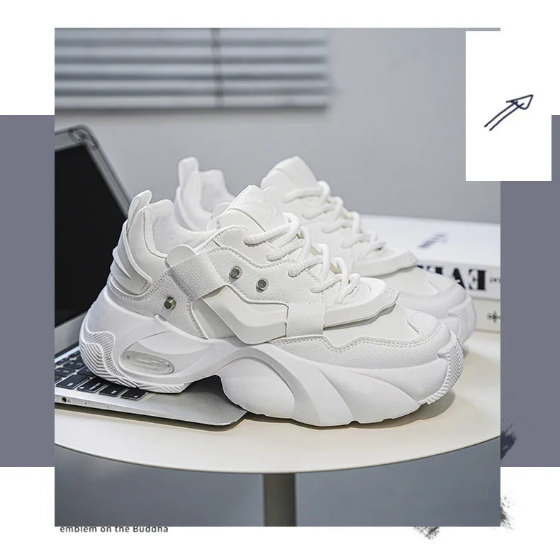 Shoes  Men High Quality Platform Sneaker Fashion High-top Leather Sports Men 2026 Thick-soled Casual Shoes Zapatillas Hombre