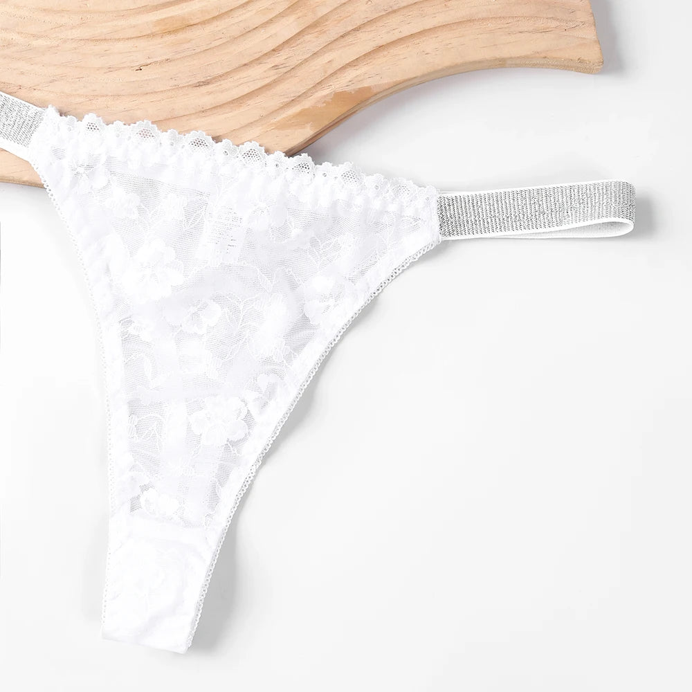 Sexy Lingerie Female Bra & Briefs Sets Seamless Bras For Women's Lace Thong Underwear Plus Size Brassiere