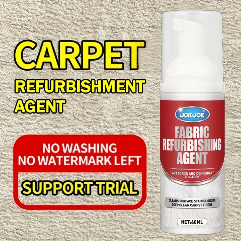 1 x 60ml Professional Fabric & Upholstery Cleaner Spray | Deep Cleaning Solution for Carpets, Sofas & Car Interiors, Removes Sta