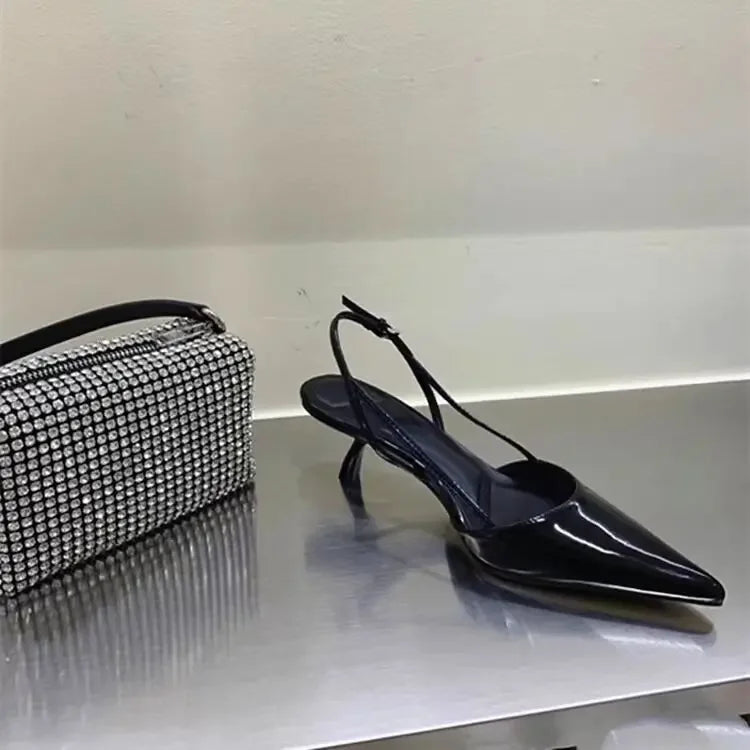 Women Pointed Toe High Heels Shoes Sandals 2024 Dress Party Fashion Summer Slippers New Flip Flops Pumps Mujer Zapatos Slides