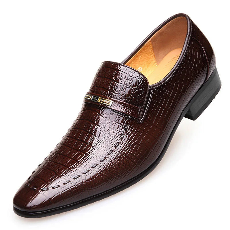 Shoes Luxury Mens PU Leather Pattern Men Business Dress Shoes Casual Social Shoe Male Wedding Footwear Zapatos Hombre 2023