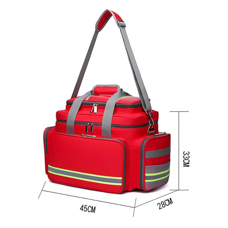 First Aid Medical Bag Outdoor Emergency Rescue Large Capacity Bag Empty Wate0rproof Reflective Oxford Multi-pocket Survival Kit