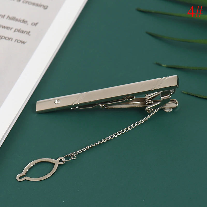 New Tie Clip Fashion Style Necktie Men Metal Simple Bar Clasp Practical Bowtie Clasp Tie Pin for Mens Gift Accessories