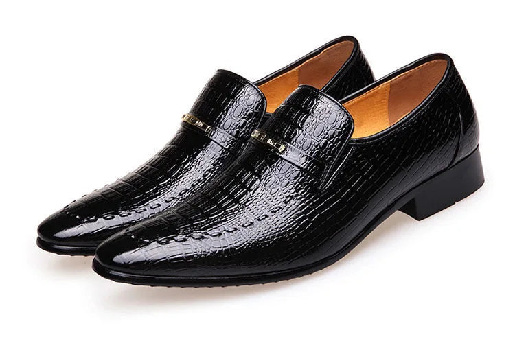 Shoes Luxury Mens PU Leather Pattern Men Business Dress Shoes Casual Social Shoe Male Wedding Footwear Zapatos Hombre 2023