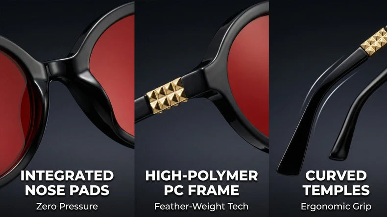 Anti Blue Light Oval Glasses For Better Sleep Men 2026 Red Tinted Lenses Computer Gaming Change Color Sunglasses Shades UV400
