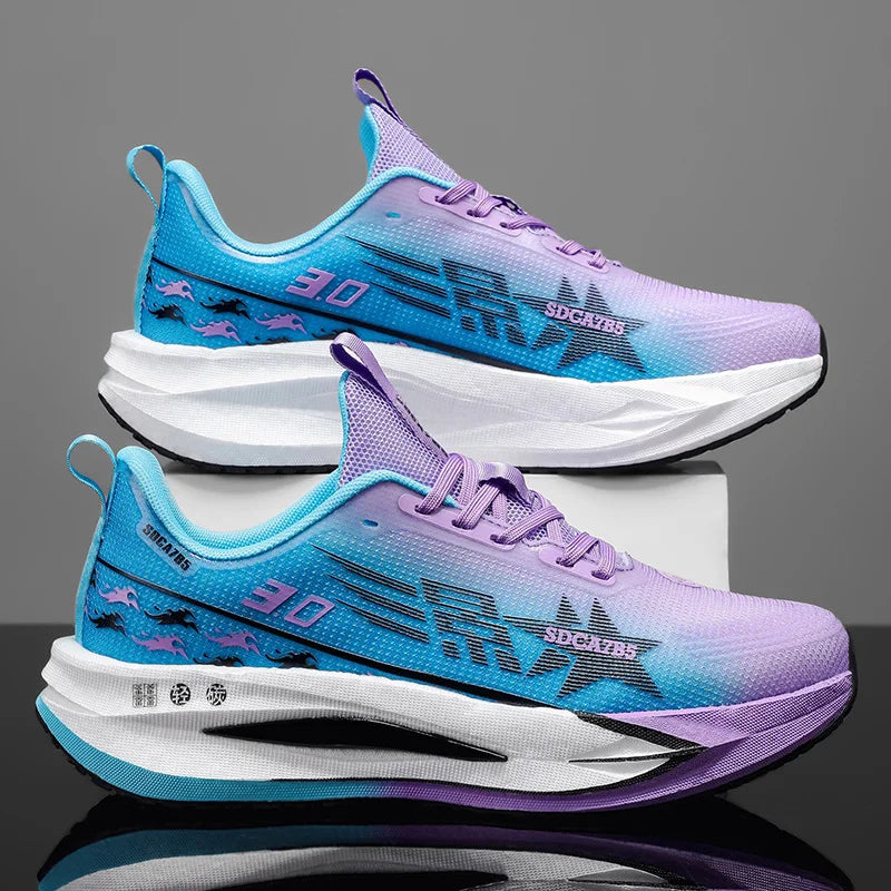 Men's Fashionable Sports Shoes, Non-Slip and Durable Tennis Shoes - Traditional Footwear - Road Running Shoes - Fitness Training Shoes - High-Top Non-Slip Soles - Suitable for All Seasons - Unisex Design