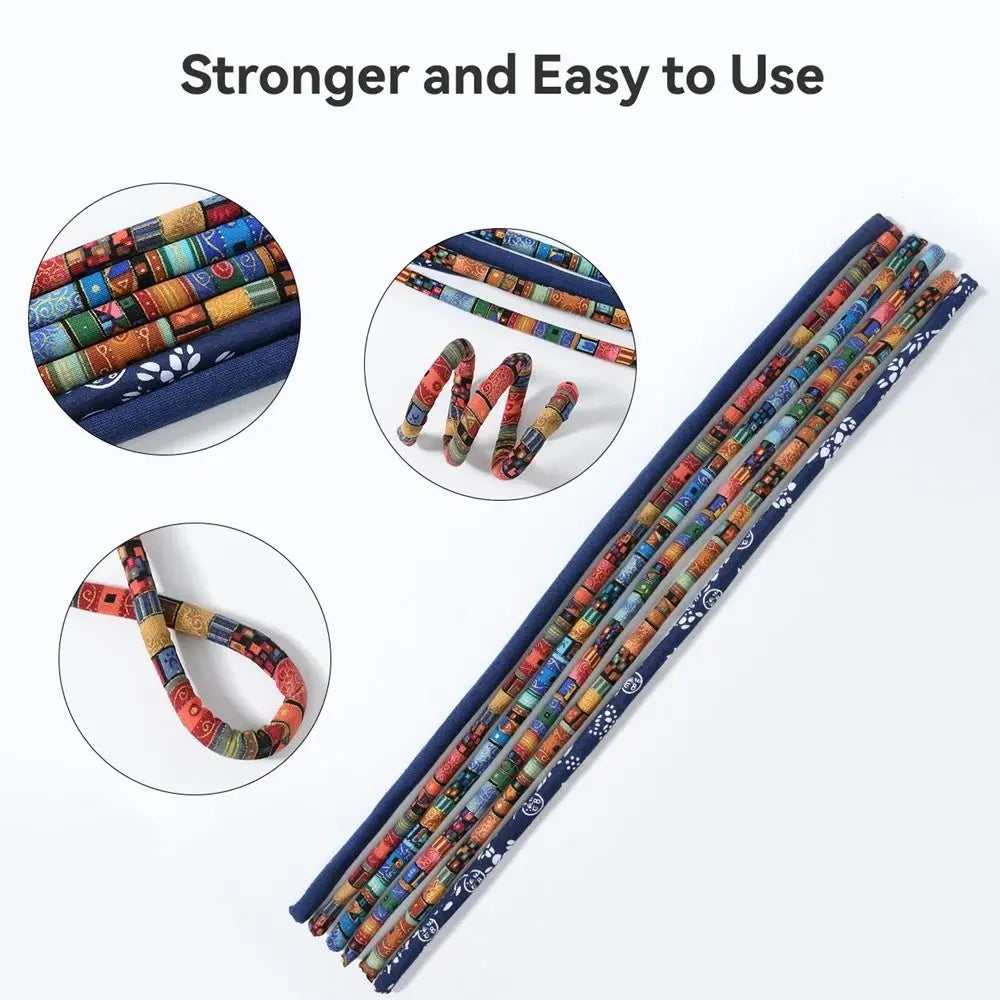 Women Hair Accessories Long Ponytail Holders Bendable Dreadlocks Women Hair Band Ethnic Style Hair Rope Spiral Lock Hair Ties