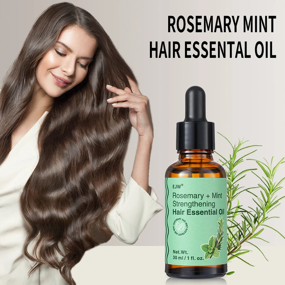 Rosemary & Mint Hair Oil - Stronger and Healthier Hair, for Dry Damaged Hair,  Frizzy or Color Treated,Hair care essential oil.