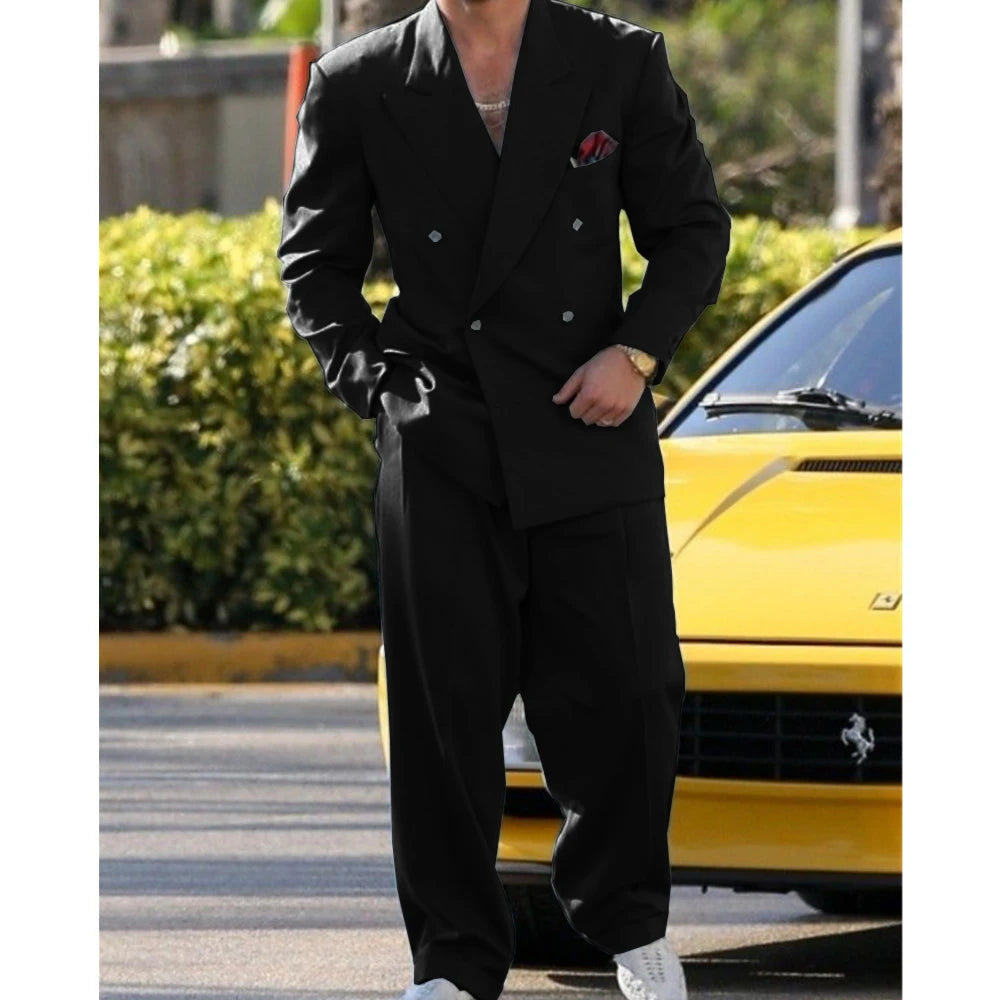 Man Formal Suits for Men Suit Set Wedding Luxury  Fashion Suit Dress  2 Piece Modern Men's Suits