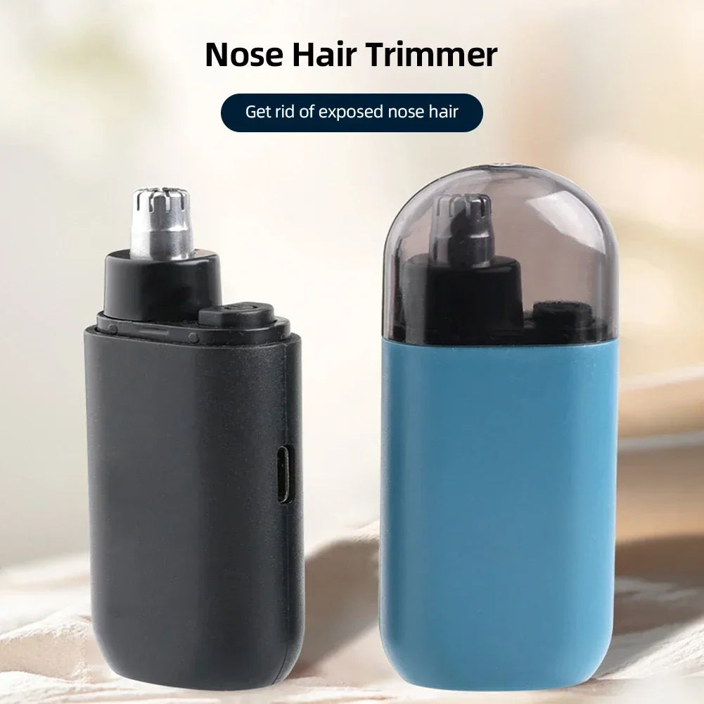 Rechargeable Nose/Ear Hair Trimmer for Men & Women - 2-in-1 Waterproof Dual Blade, Cordless Auto Groomer with USB Charging