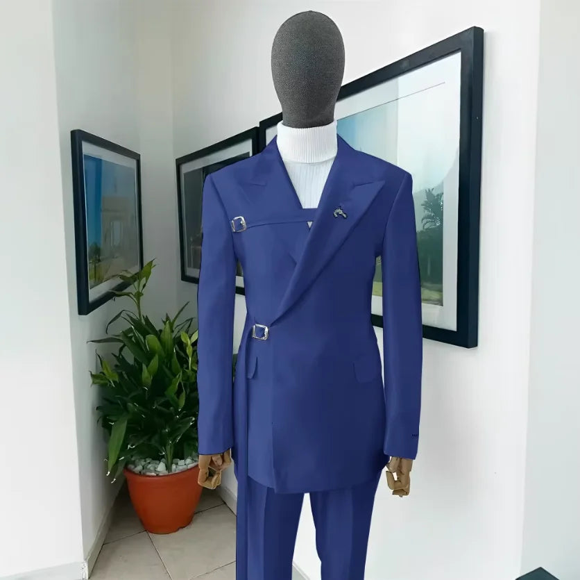 2024 New Men's Suit White Suit Formal Party Wedding Tuxedo Blazer Elegant Men's Suit 2 Piece Jacket Pants Dress for Men