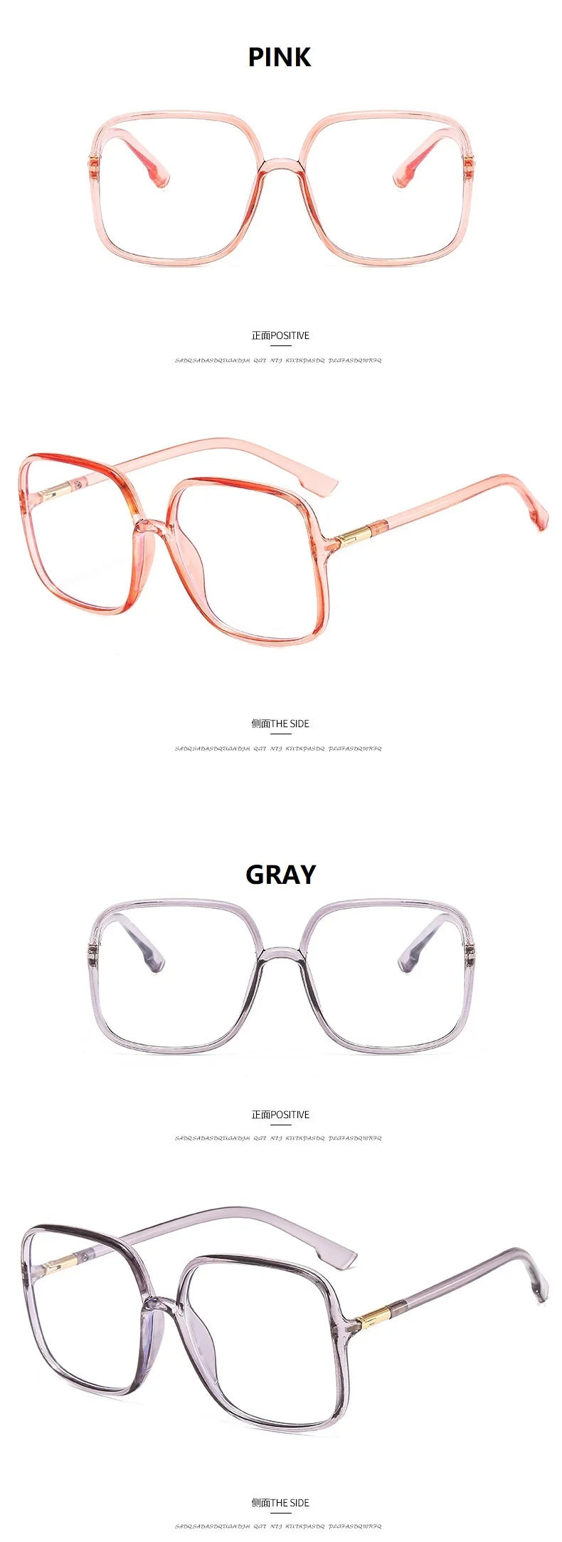 Optical Transparent Women Glasses Frame Large Size Ultralight TR90 Plastic Eyewear Men Big Myopia Spectacles Frames Square Fram