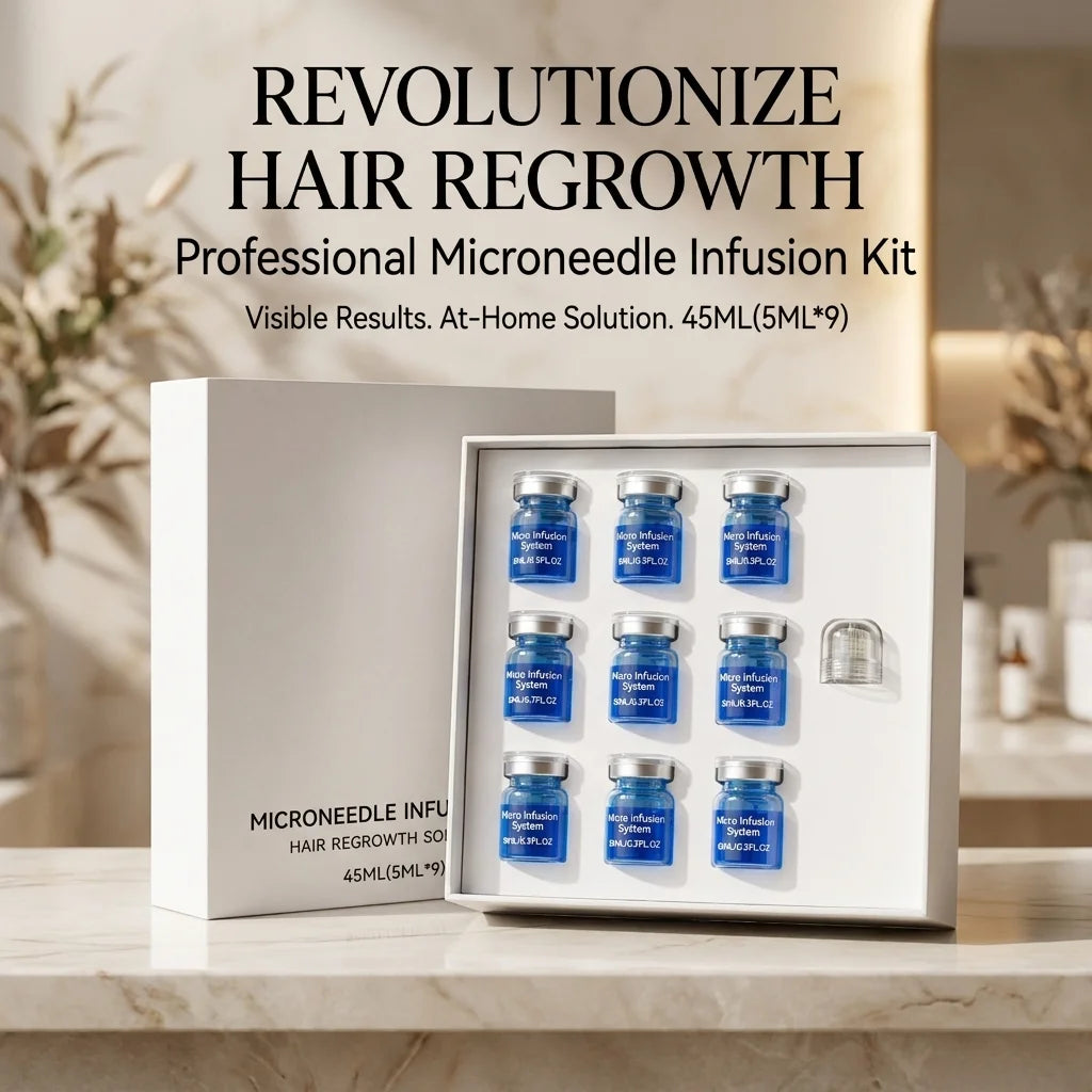 Microneedle Hair Regrowth Kit Solution Scalp Nourishing Serum For Hair Health Maintenance Needle Head Use Scalp Care Kit