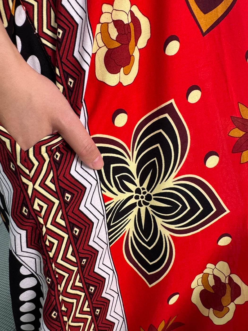 Muslim Abayas For Women 2025 Cotton Floral Printed Loose Caftan Marocain Femme Robe Eid Islam African Dresses With Pocket Scarf