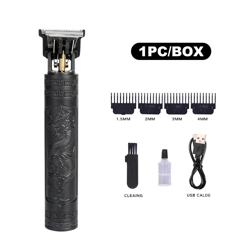 T9 Haircut Razor for Men Rechargeable Clipper Shaver Adult Electric Vintage Clipperrazor Home USB Charging Barber Shop Black Dra