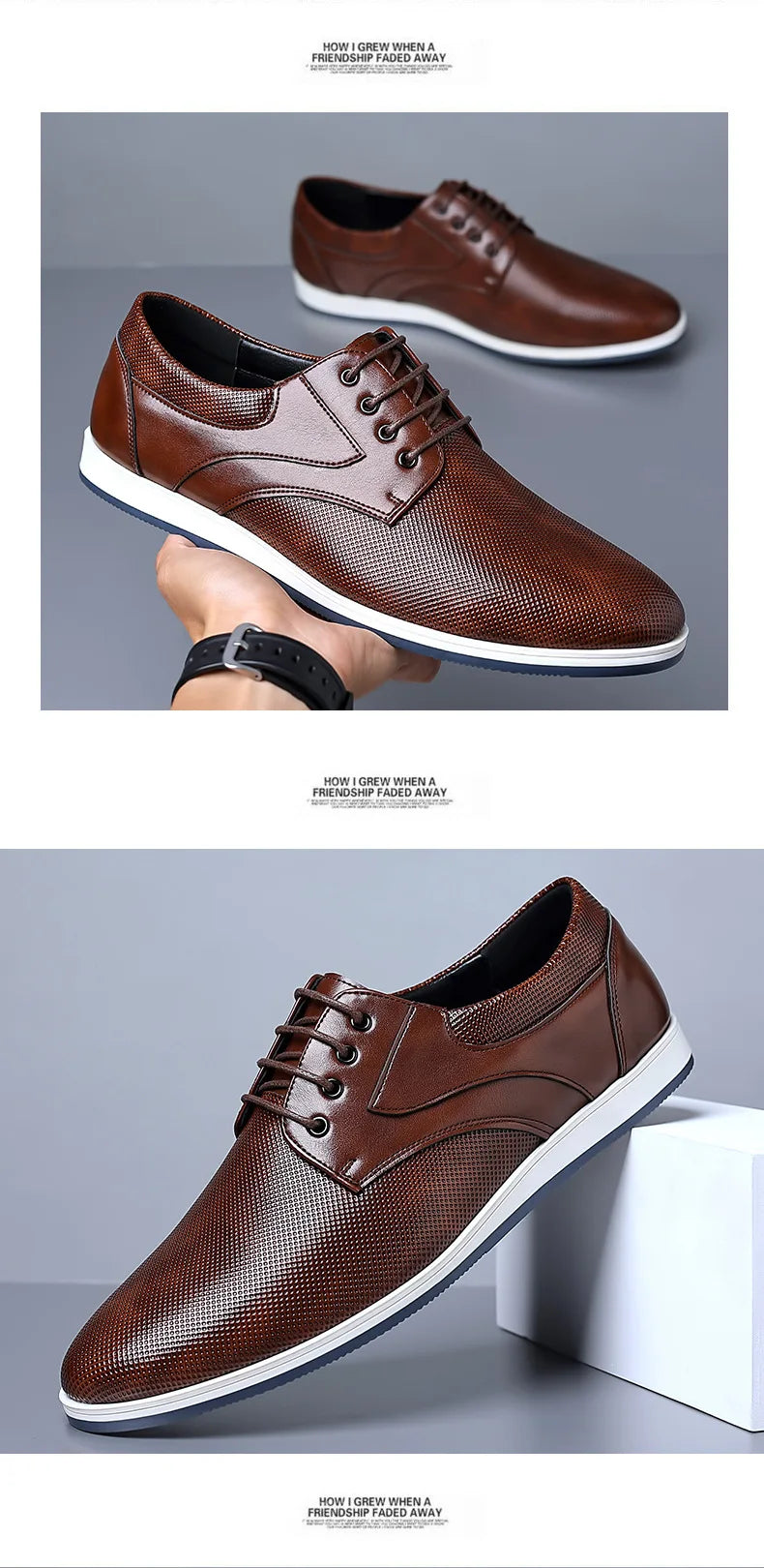 Dress Shoes for Men Genuine Leather Business Formal Oxfords Footwear Quality Leather Loafers Zapatos Hombre Man Wedding Shoes