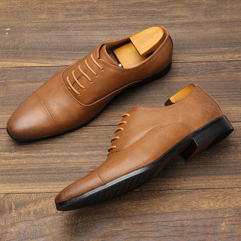 Leather Shoes For Men Gentleman'S Stylish Comfortable Business Formal Shoes Men