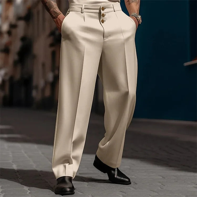 Men Fashion Business Pants Loose Casual Social Trousers Comfortable Straight Formal Pants Joggers Wide Long Pants Male Clothes
