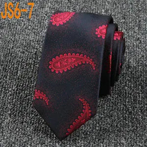 Fashion Ties for Men Accessories 6cm Fashion Business Wedding Classic Silk Tie Blue Black Red Men's Skinny Narrow Retro Necktie