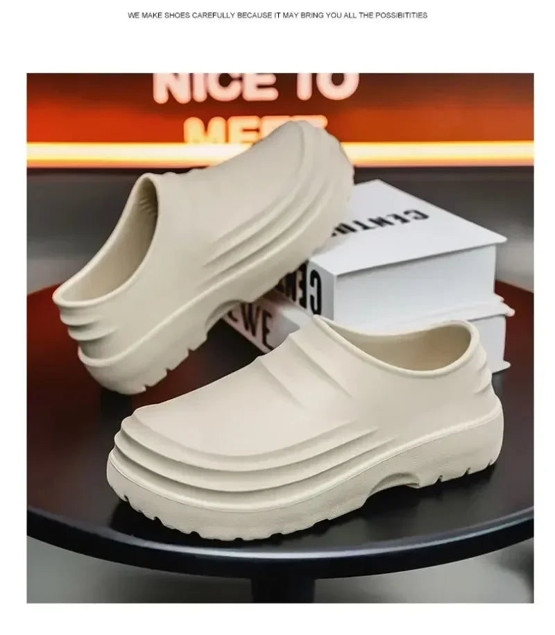 Women's and men's Waterproof Shoes for Summer Spring and Autumn Couple's Kitchen Chef Shoes Nurse Teacher work shoes Man Sandals