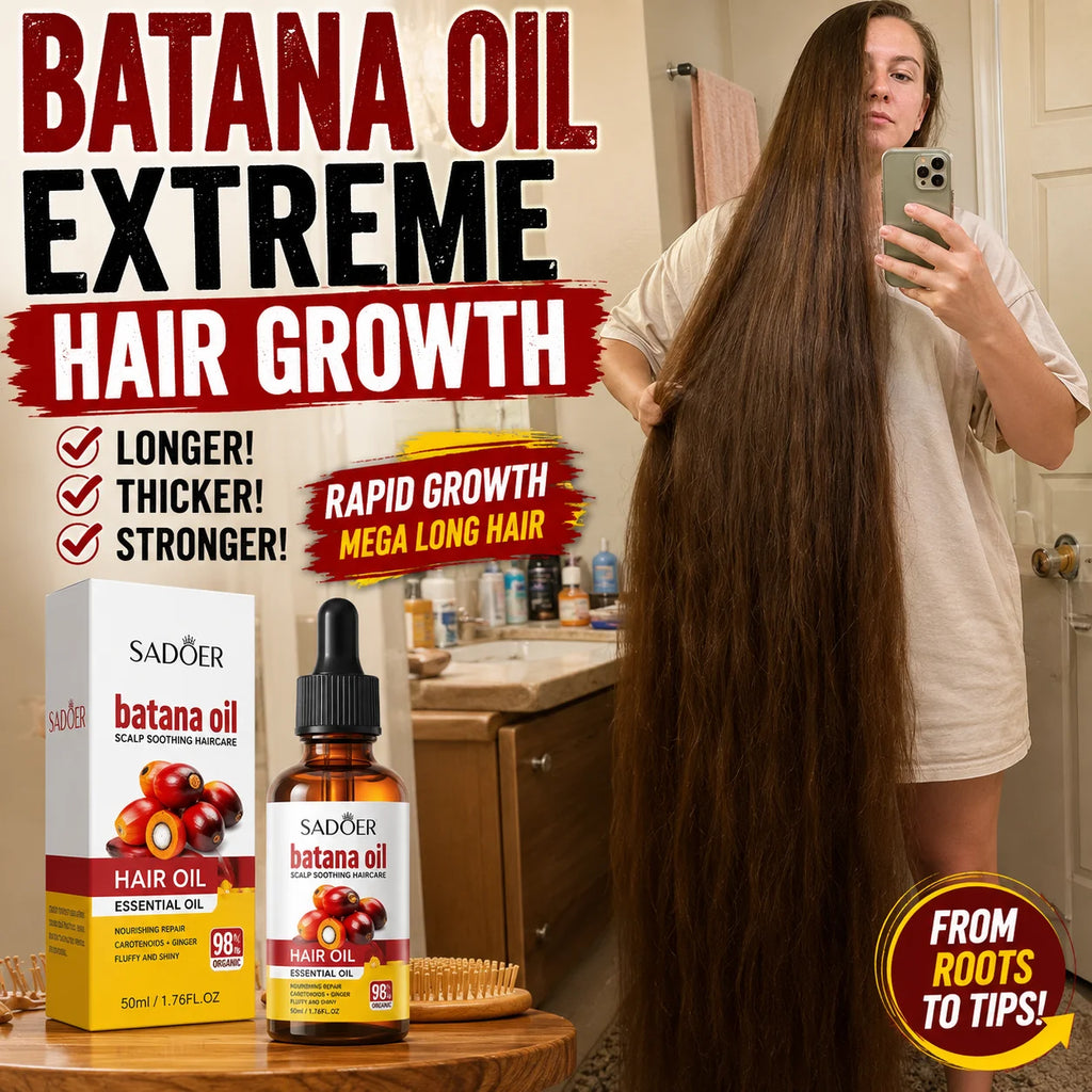 Batana Hair Growth Oil Follicle Activator Hair Loss Treatment Bald Spot Regrowth Scalp Root Repair Fuller Thicker Hair Men Women