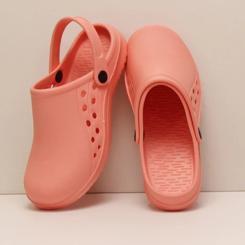 Unisex Scrub Clogs Nurse Medical Shoes EVA Ultra Light Anti Slip On Hospital Doctor Slippers Sandal Nursing Clog X06