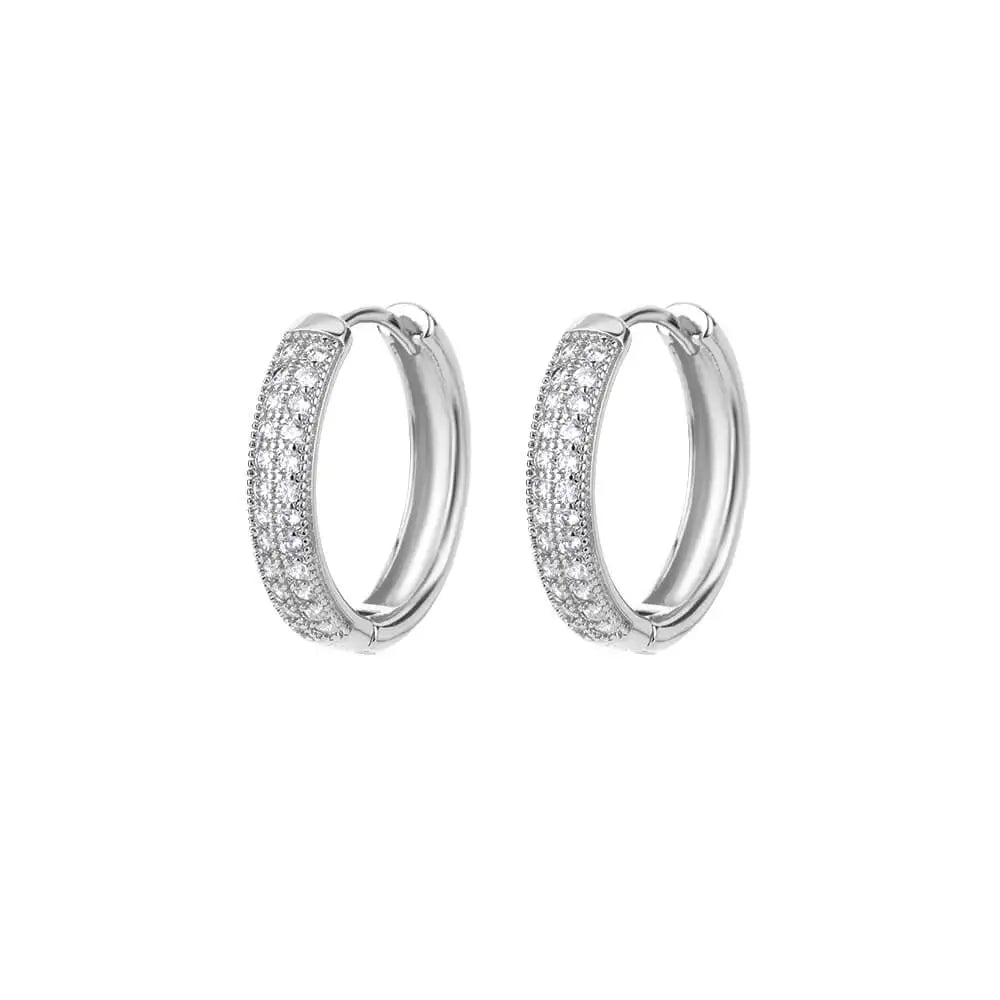 Cubic Zircon Hoop Earrings for Women Luxury Gold Color Stainless Steel Earrings 2026 Trend Piercing Aesthetic Ear Jewelry aretes