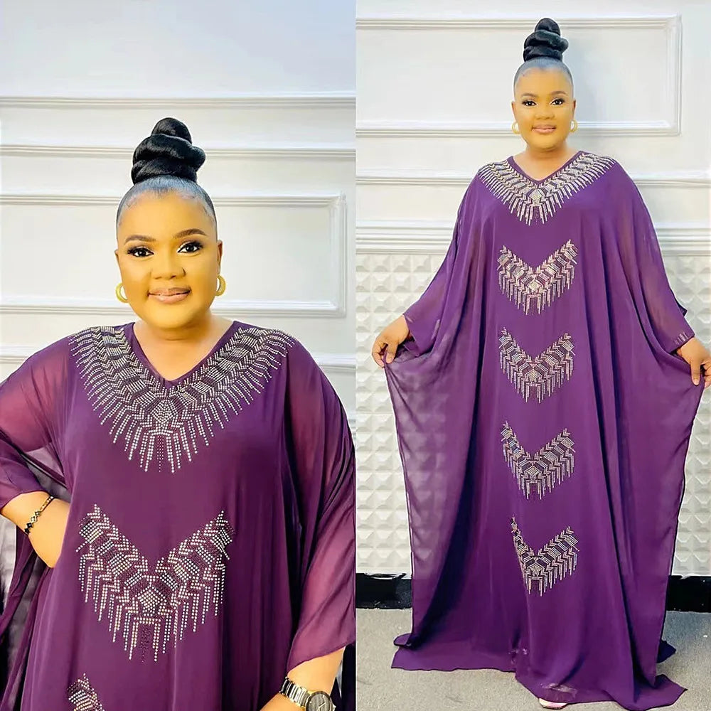 Abayas For Women Dubai Luxury Chiffon Boubou Muslim Fashion Dress Caftan Marocain Wedding Party Dresses Robe Djellaba Femme 2025