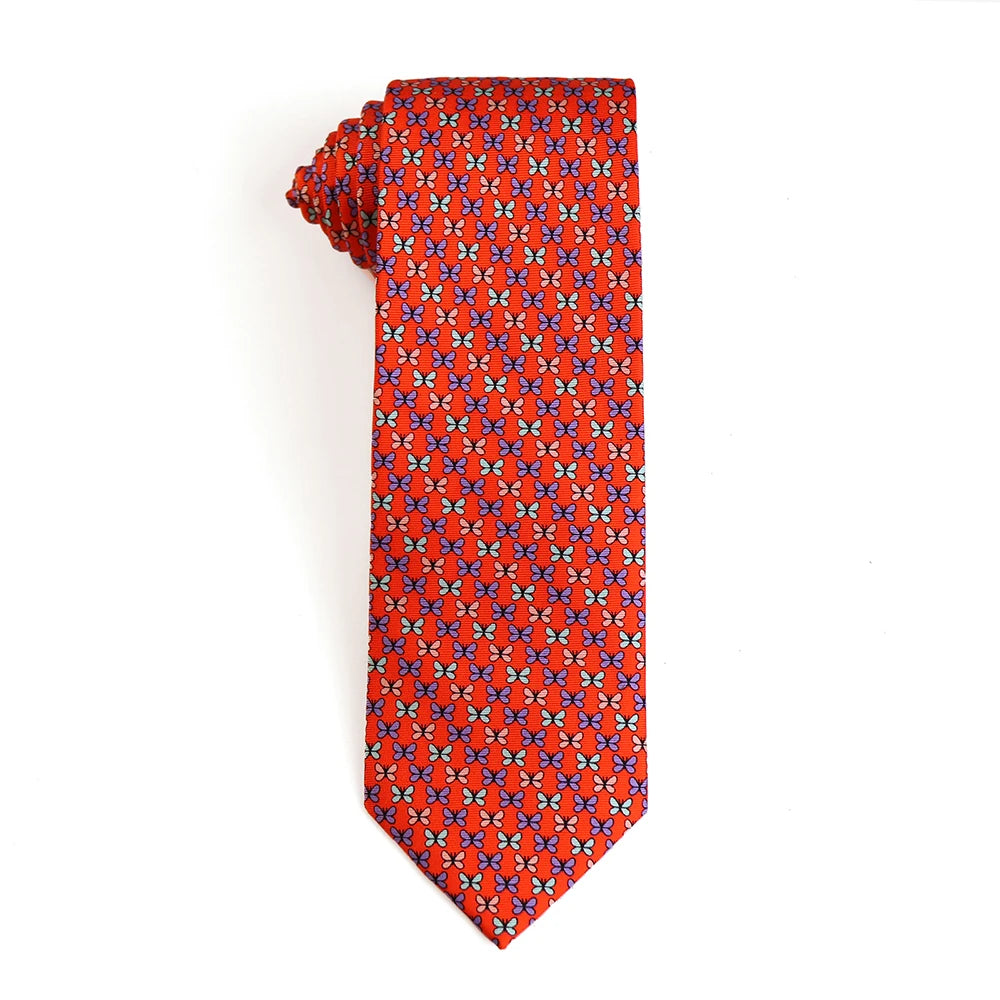 Tailor Smith 100% Silk Ties For Men Handmade Necktie With Animal Pattern Tie Father's Day Birthday Gift Tie