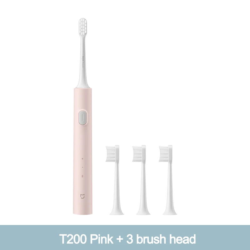 MIJIA T200/T200C Sonic Electric Toothbrush,USB‑C 25 Day Battery,IPX7 Waterproof,2 Mode,2 Brush Heads,Whitening Toothbrush