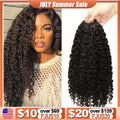 Crochet Human Hair Burmese Curly Pre-Separated Crochet Hair Extensions Knotless 100% Human Hair Full Head Curly Wigs Remy Hair