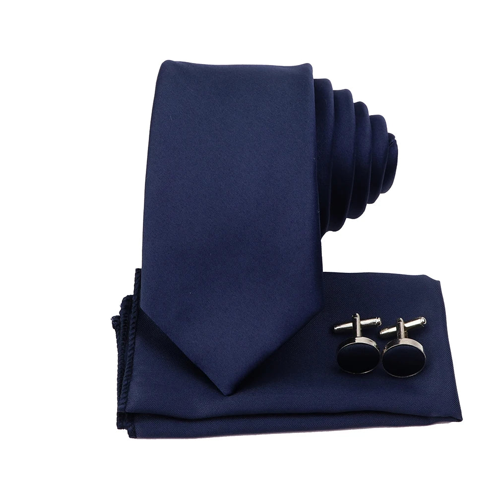 Men's Colorful Polyester Necktie Bowtie Cufflink Brooch Set Sage Green Pink Ties Business Wedding Party Shirt Accessories Gift
