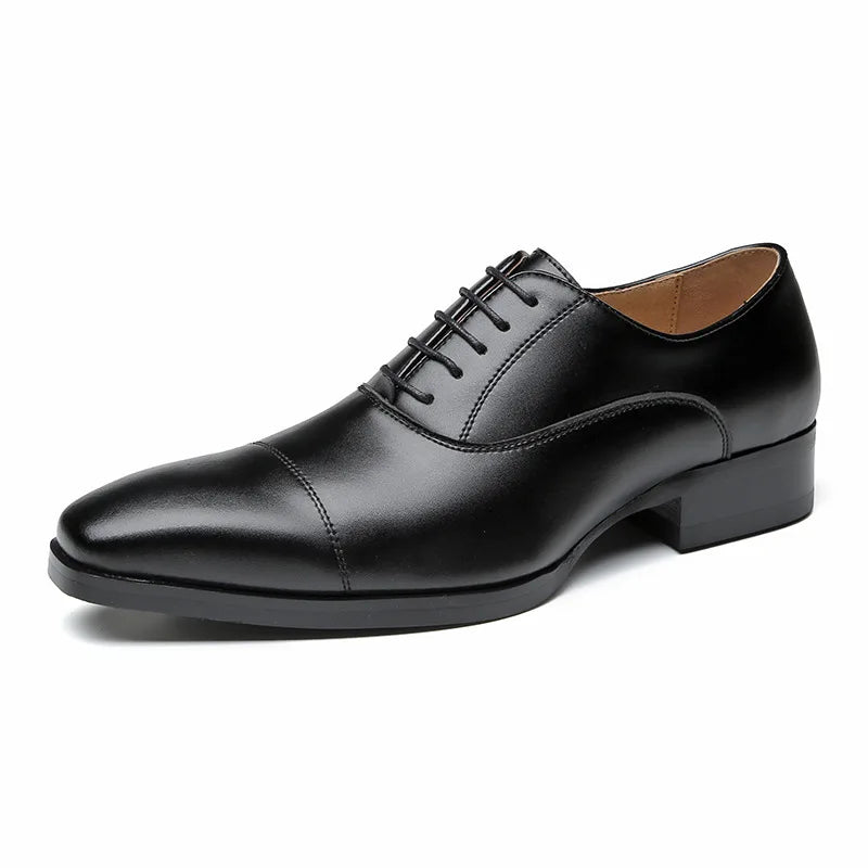 Quality Mens Dress Shoes Black Formal Social Shoes Male Business Wedding Derby for Man Luxury Oxford Loafers Zapatos De Hombre