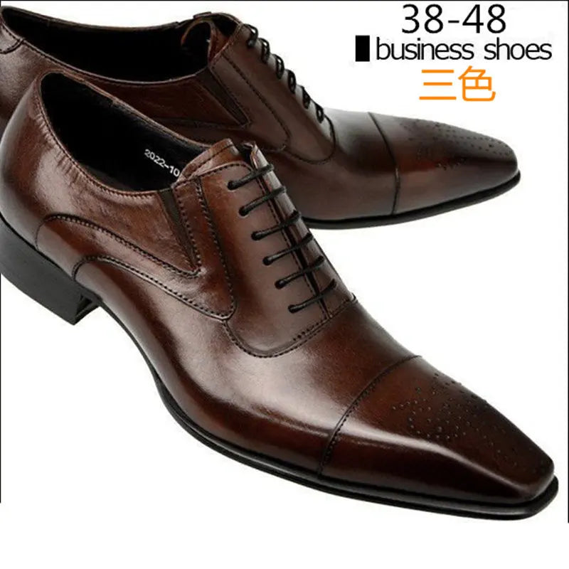 Men's Business Men's Shoes Fashion Men's Wedding Dress Formal Wear Shoes Leather Luxury Men's Office Sapato Social Male Party