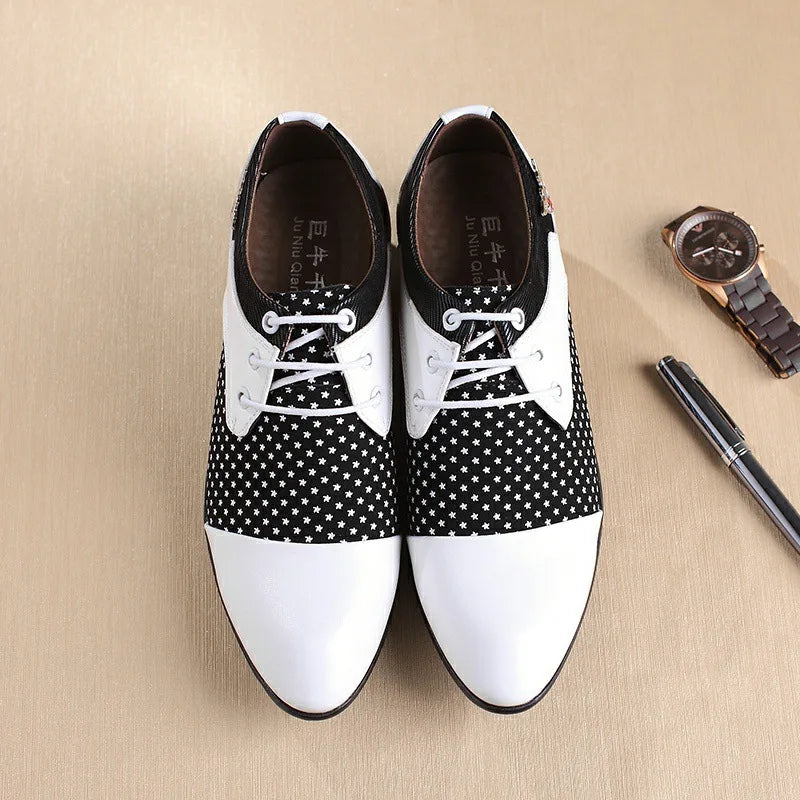 Mens Dress Shoes for Men Lace-Up Fashion Office High Quality Leather Comfy Business Man Formal Shoe Wedding Party Style Footwear