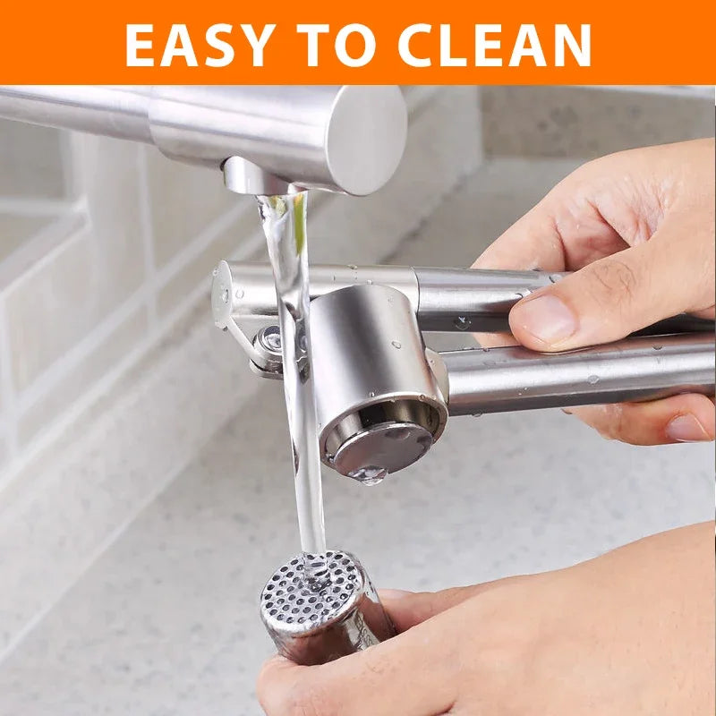 Garlic Press Mincer Stainless Steel Garlic Crusher for Kitchen, Detachable, Extended Edition 7inch, Rust Proof, Kitchen Gadgets