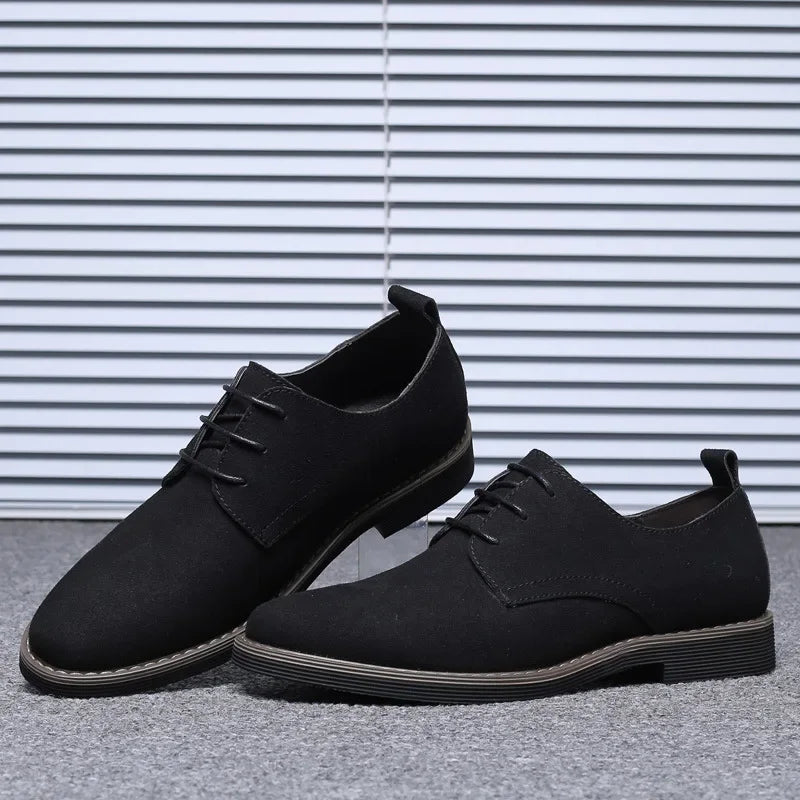 Mens Dress Shoes Legitimate Leather Shoe PU Suede Casual Men Designer Social Male Black Business Luxury Men's Wedding Summer Man