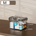 Multifunctional Plastic All-in-One Medicine Organizer - Transparent Water-Resistant Medical Storage Box, Medication Container