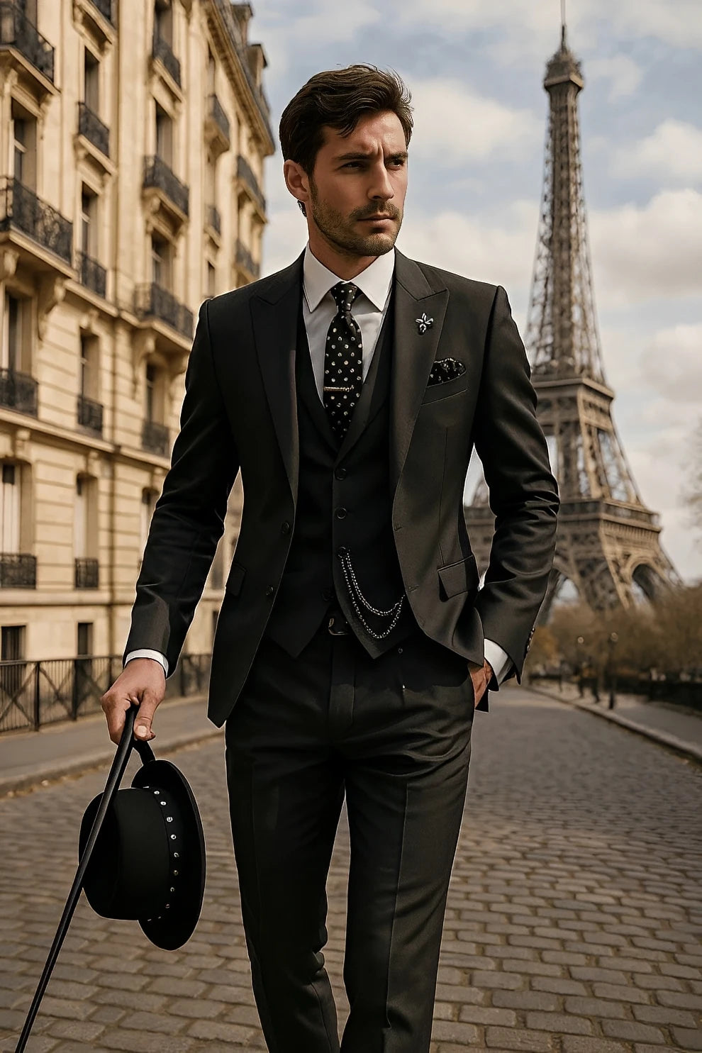 Men's 3-Piece Suit, Wedding Groom's Tuxedo, Party Custom Suit, Elegant Ouifit Custom Blazer and Trousers Vest