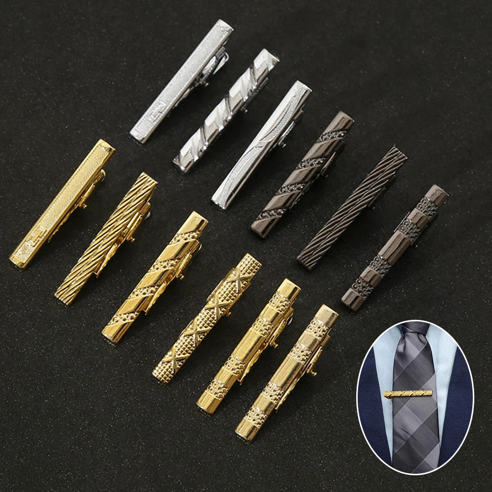 New Classic Men Tie Clip Simple Fashion Metal Necktie Daily Business Wedding Ceremony Tie Clip Pin Men Jewelry Accessories Gift