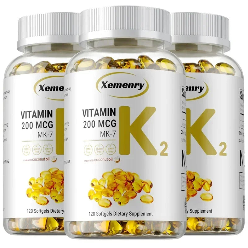 Vitamin K2 MK-7 Supplement - Supports Heart, Bone, Joint and Dental Health, Boosts Immunity, Easy To Absorb, Improves Energy